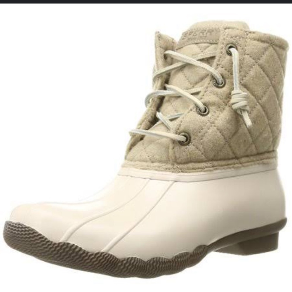 Sperry quilted wool duck boots women size 10